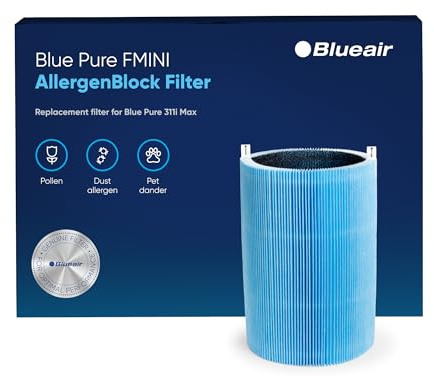 Blueair Blue Pure Mini Max Series AllergenBlock Filter, Original-Ersatzfilter für Allergien, Pollen, Staub, Tierhaare, passend für Blue Pure Mini Max Luftreiniger