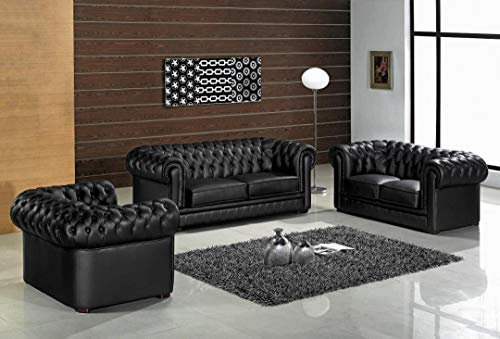 jvmoebel Chesterfield Sofa 3+2+1 Set Polster Designer Sofas Garnitur Couch Sofa Couchen