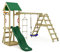 WICKEY Spielturm Klettergerüst TinyLoft mit Schaukel & grüner Rutsche, Outdoor Kinder Kletterturm mit Sandkasten, Leiter & Spiel-Zubehör für den Garten