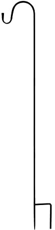 RNCOZE 4 Stück Schäferhaken mit 2 Zinken Basis, verstellbarer Bodenhaken, 160 cm / 78,7 cm, strapazierfähig, hohe Gartenhaken für den Außenbereich, Blumenampel