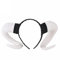 LEEMASING Halloween Gothic Teufel Stirnband Schafhorn Haarband Cosplay Zubehör für Party Dekoration Cosplay Kostüm Kopfbedeckung (Weiß)
