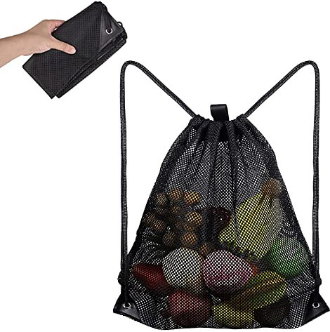 Mochila Deportivo con Cordón,Mochila de malla,Bolsa de Malla para Gimnasio, Mochila de Playa,Bolsas con cordón Ajustable,Mochila con Cordón,Playa,Natación y Buceo,Ajustable y Resistente (45*40cm)