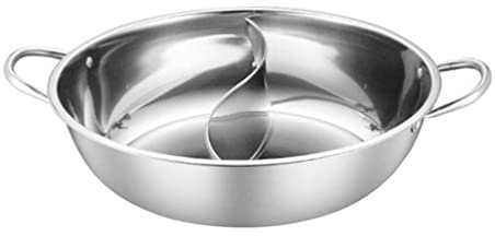 Cuisinière À Marmite Avec Séparateur En Acier Inoxydable Cuisinière À Induction Pot Fondue Outils De Cuisson 34cm