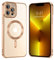 BENTOBEN for iPhone 13 Pro Max Phone Case [Compatible with MagSafe],Translucent Clear Anti-yellow Slim Shockproof Women Men Protective Cover for iPhone 13 Pro Max, Gold