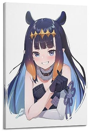 VZRSQZK Anime Ina Hololive EN Poster, dekoratives Gemälde, Leinwand, Wandposter und Kunstdruck, modernes Familienschlafzimmer-Dekor-Poster, 40 x 60 cm