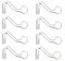 8PCS Glas Ölbrenner Pfeife 10mm Männlich Pyrex Klar Ölbrenner Hookah Bong Curve Wasserpfeife Schalen für Rauchen Wasser Bongs Öl Rigs