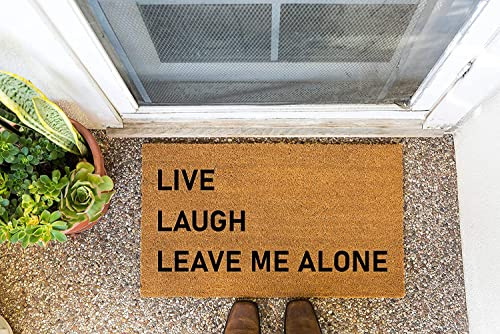 Live Laugh Leave Live Laugh Leave Me Alone Doormat Leave Me Mat Doormat Entrance Mat Rubber Anti Slip Washable Welcome Mats Indoor Outdoor for Home Kitchen Decoration, 18X30 Inch
