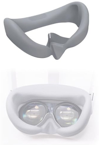 Rokeblau Interfaz facial de silicona para Pico 4 Ultra, accesorio para auriculares VR, cubierta de silicona para la almohadilla facial suave para los auriculares Pico 4 Ultra (gris)