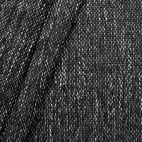 STOFFKONTOR Polsterstoff Möbelstoff Bouclé Optik Stoff - Meterware, Farbe Schwarz-Grau - für Polsterarbeiten