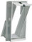 Cadre ouvrable et basculant horizontalement pour 2 briques de 24 x 24 x 8 cm, conçu pour la ventilation des locaux.