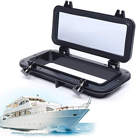 ATIVLB Boat Marine Yacht Porthole Window, 400 x 200 mm, ABS Plastic, Clear, Passenger Side, Boats