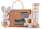 Baby Rassel Set 0 3 6 9 Monate - 3 Stück Baby Rassel Beißring Set mit Gehäkelte Babyrassel und Holzspielzeug, Montessori Spielzeug ab 0-12 Monate Neugeborenen Geschenke (Regenmacher)