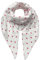 FASHION YOU WANT Musselin Tuch mit Herzen Dreieck HERZ1 Damen Halstuch Herzmuster Made in Italy 195x72cm Frühling Sommer Weich Leicht kuscheliger Baumwolle Schal (weiß/fuchsia)