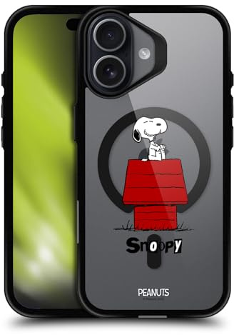 Head Case Designs Offizielle Peanuts Klassisch Snoopy & Freunde Black Shockproof Bumper Case [Military Grade Protection] Compatible with Apple iPhone 17 and Compatible with MagSafe