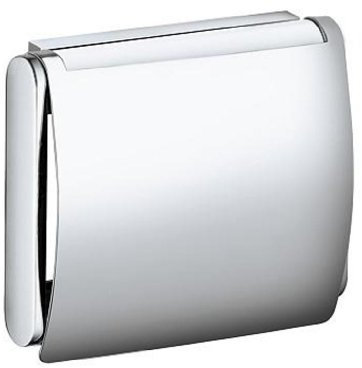 Keuco 14960170000 Toilettenpapierhalter Plan mit Deckel, silber-eloxiert