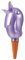 Scheurich Bördy M, Waterreserve Wasserspender aus Kunststoff und Tonkegel, Purple Pearl, 20 cm hoch, 0,22 l Vol.