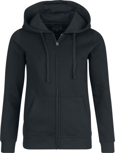 Black Premium by EMP Damen schwarzer Kapuzenpullover in hochwertiger Stoffqualität mit Kängurutasche