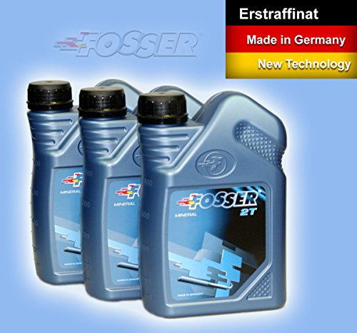 1L FOSSER 2T universelles Zweitaktöl für Roller, Mofa, Moped, Mischungsverhältnis 1:50