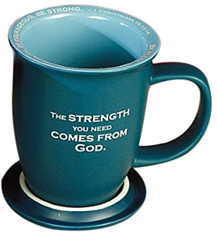 Abbey Press be Strong Mug et Dessous-de-Verre