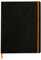 RHODIA 117702C - Black Flexible Notebook - A4+ - Lined - 160 Detachable Pages - Ivory Clairefontaine Paper 90 g/m - Bookmark, Elastic Closure - Faux Leather Cover - Rhodiarama Collection