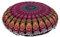 Mandala Boden Kissen Platz Überwurf Cover Hippie Deko Bohemian Ottoman Puffs, POM POM Kissen, Boho indischen 32 Inches Yellow Lavender