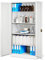 Jan Nowak Aktenschrank C001H Büroschrank Metallschrank Stahlschrank Werkzeugschrank Stahlblech Pulverbeschichtet Flügeltürschrank Abschließbar 195 cm x 90 cm x 40 cm (weiß/weiß)
