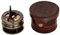 aubaho Kompass Maritim 8cm Sonnenuhr Navigation Messing Glas Leder Antik-Stil Replik