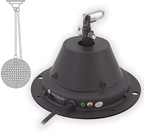 Sicherheits Spiegelkugel Motor SATISFIRE MBM 5010 | Drehmotor mit Super Silent Technology | 1,5 bis 2 Umdrehungen/Minute | Traglast 10kg nach BGV-C1 Faktor 12 | bis 50cm Kugeln| incl. Absturzsicherung