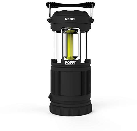 NEBO Poppy - Lanterne & Torche 360 Double - Projecteur & Lanterne 300 Lumens alimenté par batterie - Jusqu'à 18 heures d'autonomie, résistant à l'eau et aux chocs - Camping Accessoires