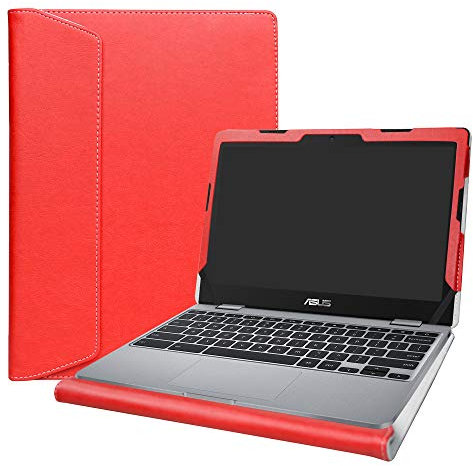 Alapmk Diseñado Especialmente La Funda Protectora para 11.6 ASUS Chromebook C223NA c223na-dh02/ASUS Chromebook CX22NA CX22NA-BCLN4 Series Ordenador portátil,Rojo