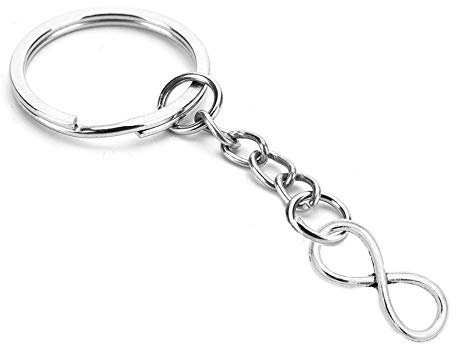 Porte-clés Symbole Infini Argenté