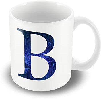 Victorian Printing Co - Blue print initial - B - Mug, Ceramic, 11fl.oz.