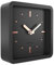 Driini Modern Mid Century Desk & Shelf Clock (Black Rose Gold) - Small Battery Operated and Silent Analog Tabletop Clocks for Living Room Decor – Ideal for Mantle, Office Table, Desktop or Nightstand