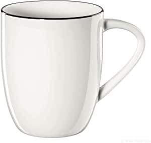 EKM Living ASA Henkelbecher, ligne noire LIGNE d. 8,5 cm, h 9 cm, 0,35l 1913113 ! Vorteilsset beinhaltet 2 x den genannten Artikel und Set mit 4 Edelstahl Strohhalme