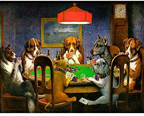 Playing poker dog - Jigsaw Puzzles 1500-Piece Diy Adults And Kids Wooden Toys Games