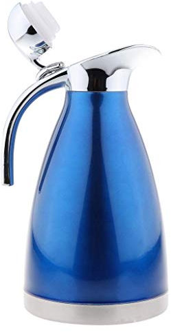 Backbayia 1.5L Edelstahl Thermoskanne Doppelwandige Isolierkanne Kaffeekanne Teekanne Wasserkanne (Blau)