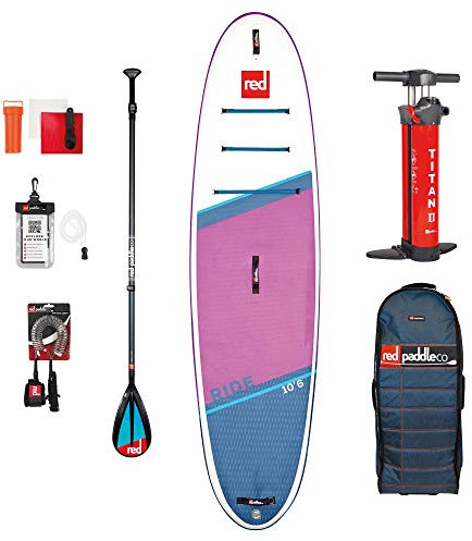 Red Paddle Unisex – Erwachsene 10’6″ Ride SE MSL + Carbon 50 Nylon Tabelle Sup Und Paddle, Mehrfarbig, Uni
