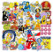 100Pcs The Simpsons Stickers Laptop Car Scrapbook Phone Skateboard Cartoon Anime Simpson Family Stickers Vinyl Waterproof Aesthetic Personalised Stickers for Teens Boys Girls Adults Children