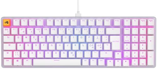 Glorious Gaming GMMK 2 Full Size (96Percent) - Mechanical Gaming Keyboard, Aluminium Frame, Customisable, Doubleshot Caps, Fox Switches, Per Key RGB, Full NKRO, Nordic QWERTY Layout - White