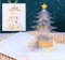 3D Grußkarte Pop Up Weihnachtskarte Kristall Weihnachtsbaum Tannenbaum Geschenkkarte Dreidimensional Karten Weihnachten Grußkarte Klappkarten mit Umschlag