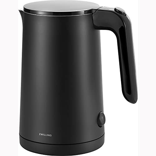 ZWILLING Enfinigy Cool Touch - Bollitore elettrico da 1 litro, bollitore per tè senza fili e acqua calda, colore: nero