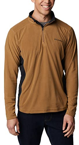 Columbia Klamath Range 2 Half Zip, Sudadera De Forro Polar Hombre, Delta/Black, XS