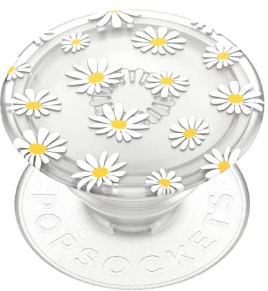 PopSockets: PopGrip Plant - Soporte y Agarre Extensibles Hechos de Materiales Vegetales con un PopTop Intercambiable para Smartphones y Tabletas - Translucent He Loves Me Not