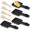 Raclette Poêlons 4 Pièces Revêtement Antiadhésif Mini Raclette Set avec 4 Pelle en bois Portable Plateau de cuisson pour Fromage Fondu Oeuf Frit Carré