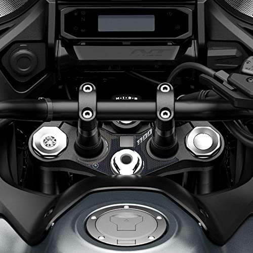 labelbike - Autocollant 3D Moto Direction de Potence de Chariot élévateur Protection et Décoration en Résine compatible avec Honda NT1100 2022-2025 Couleur Noir Carbon