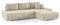 FEDVE Ecksofa mit Schlaffunktion Beige - Dhaka – Praktisches Schlafsofa mit Bettkasten Rechts – Gemütlich Rückenkissen Sofa mit Bettfunktion – Sofa L Form zum Salon für Viele Jahr
