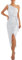 GRACE KARIN Damen Elegant Pailletten Bodycon Abendkleid für Abschlussball Lang Ärmellos Cocktailkleid für Party Silber Weiß M