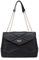 Princely London Handtasche Chaunhi - Elegante Handtasche & Umhängetasche Damen - Tragbar als Crossbody Bag mit Reißverschluss & Innenfächern - Schwarz
