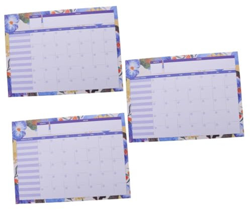 EXCEART 3 Stück 1 Englischer Versionsplan To-Do-Listen-Pads monatlicher Flip-Kalender Tischkalender Notizblöcke monatlicher Planungsnotizblock für Aufgabenliste Studenten planen Pads Mini