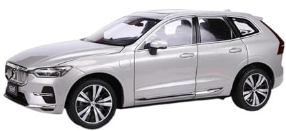 EMRGAZQD Motorfahrzeuge Replika Auto 1/18 for Volvo XC60 2022 SUV Diecast Legierung Auto Modell Hobby Geschenke Sammlung Ornamente Display Originalgetreue Nachbildung(Chrome)